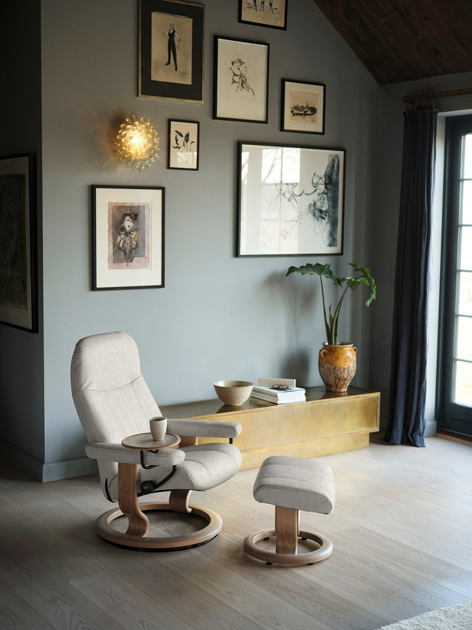 Fauteuil-relaxation-Stressless-Consul-M-Classic-Daisy-Sand-Oak